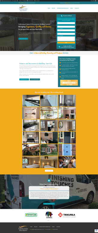 Finishing Touches Decorators Website